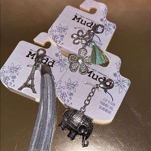 NWT! MUDD Bag/Phone Charms  (Set of Three)